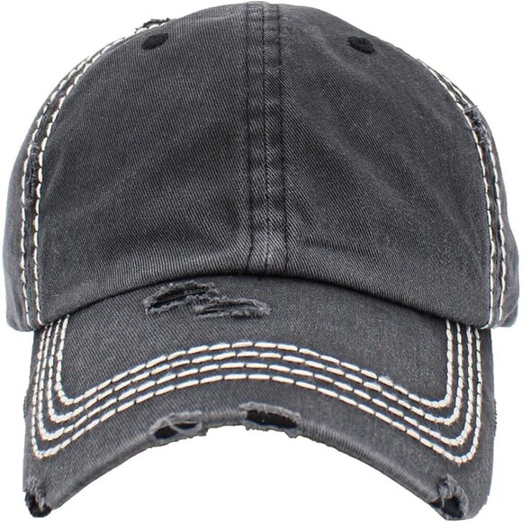 Cotton Dad Hat Unisex Adjustable Distressed Baseball Cap Casual Headwear main image 5